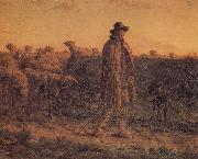Jean Francois Millet Detail of Shepherden with his sheep oil painting reproduction